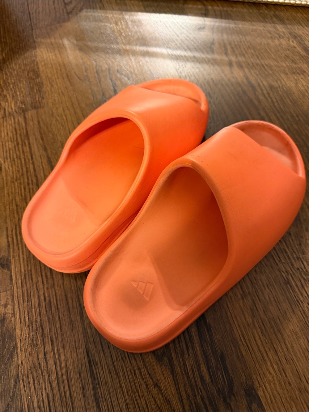 adidas Kids Orange Slide Sandals - Picture 4 of 5